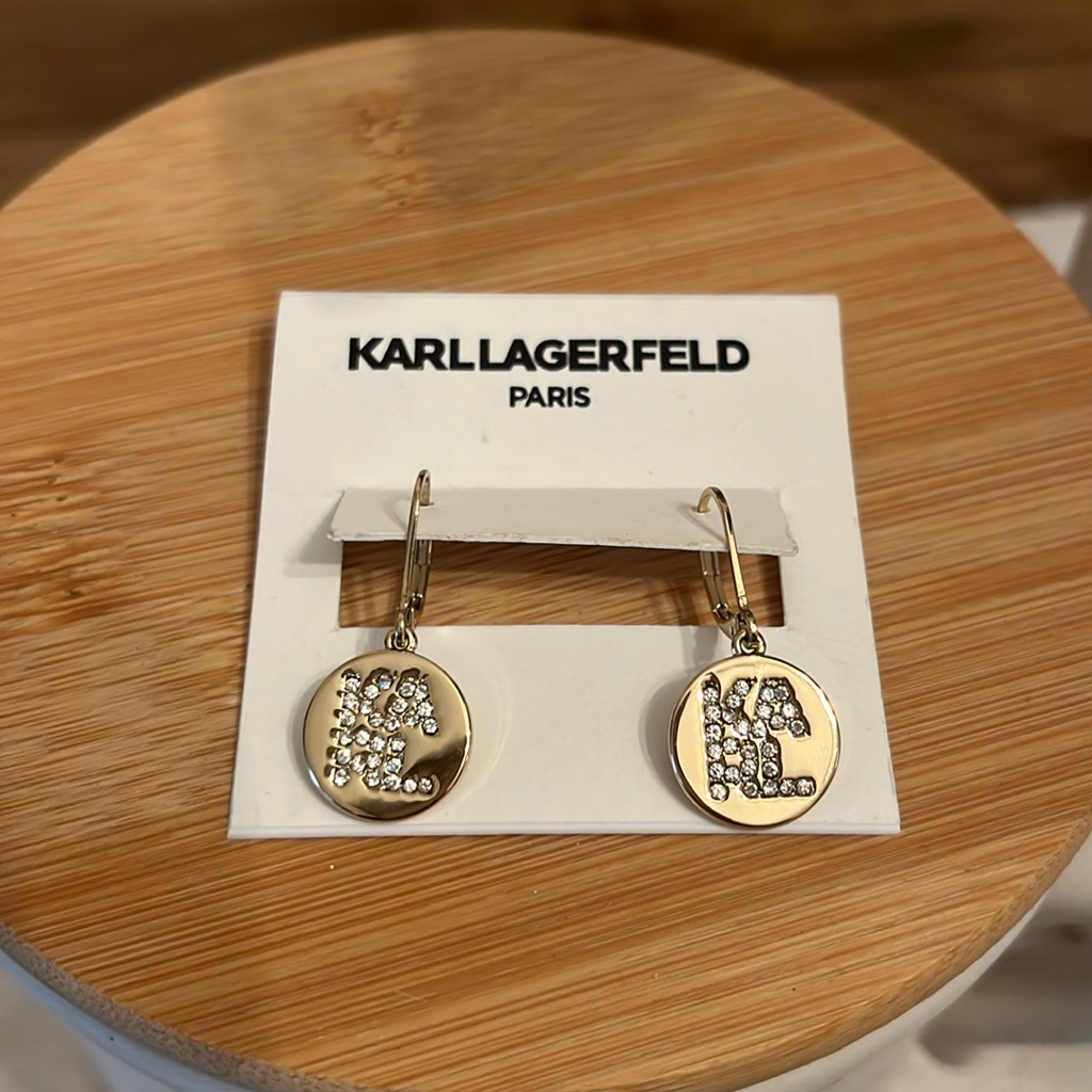 New Karl Lagerfeld Gold Effect Earrings 30$